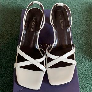 Ann Taylor Chalk Calf Heels